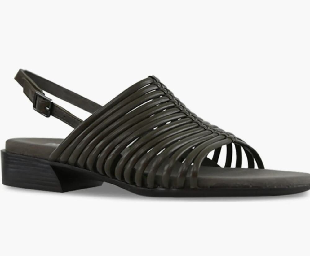 Munro Celia Slingback Sandals 8 Military Green NWOT Strappy Comfort Travel